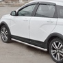 Пороги труба d63 вариант 1 RUSSTAL Lada Vesta sw cross (2017-2024)