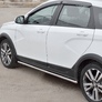 Пороги труба d42 вариант 1 RUSSTAL Lada Vesta sw cross (2017-2024)