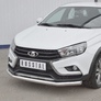 Защита переднего бампера d63 секции RUSSTAL Lada Vesta sw cross (2017-2024)