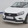 Защита переднего бампера d63 секции-d42 дуга RUSSTAL Lada Vesta sw cross (2017-2024)
