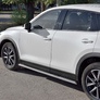 Пороги труба 120х60 овал с проступью RUSSTAL Mazda CX-5 (2017-2024)