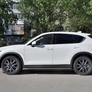 Пороги труба 75х42 овал с проступью RUSSTAL Mazda CX-5 (2017-2024)