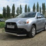 Защита переднего бампера d76+d57 двойная Mitsubishi ASX (2010-2012)