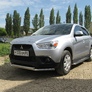 Защита переднего бампера d57+d42 двойная Mitsubishi ASX (2010-2012)