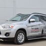 Пороги труба d75х42 овал с проступью RUSSTAL Mitsubishi ASX (2012-2016)