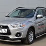 Пороги труба d63 вариант 3 RUSSTAL Mitsubishi ASX (2012-2016)