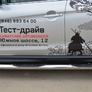 Пороги труба d76 с накладкой вариант 1 RUSSTAL Mitsubishi ASX (2012-2016)