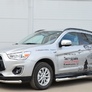 Пороги труба d76 с накладкой вариант 1 RUSSTAL Mitsubishi ASX (2012-2016)