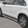 Пороги труба d63 секции вариант 1 RUSSTAL Mitsubishi ASX (2017-2019)