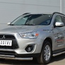 Защита переднего бампера d63 секции d42 дуга RUSSTAL Mitsubishi ASX (2012-2016)