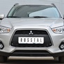 Защита переднего бампера d75х42 овал RUSSTAL Mitsubishi ASX (2012-2016)