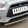 Защита переднего бампера d75х42 овал RUSSTAL Mitsubishi ASX (2012-2016)