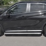 Пороги труба d42 с листом (лист алюминий, профиль нержавеющий) вариант 1 RUSSTAL Mitsubishi Eclipse Cross (2018-2026)