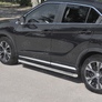 Пороги труба d63 вариант 1 RUSSTAL Mitsubishi Eclipse Cross (2018-2025)