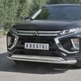 Защита переднего бампера d63 секции-d75х42 дуга RUSSTAL Mitsubishi Eclipse Cross (2018-2025)