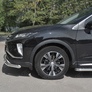 Защита переднего бампера d63 секции-d42 дуга RUSSTAL Mitsubishi Eclipse Cross (2018-2024)