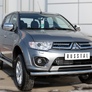 Пороги труба d76 вариант 2 RUSSTAL Mitsubishi L200 (2014-2019)