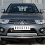 Защита переднего бампера d63 секции d63 дуга RUSSTAL Mitsubishi L200 (2014-2019)