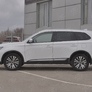 Пороги труба 75х42 овал с проступью RUSSTAL Mitsubishi Outlander (2018-2023)