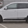 Пороги труба 120х60 овал с проступью RUSSTAL Mitsubishi Outlander (2018-2023)