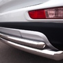 Защита заднего бампера d63 дуга d42 дуга RUSSTAL Mitsubishi Outlander (2014-2019)