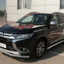 Пороги труба d63 вариант 1 RUSSTAL Mitsubishi Outlander (2015-2017)