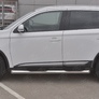 Пороги труба d76 с накладкой вариант 1 RUSSTAL Mitsubishi Outlander (2018-2023)