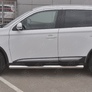Пороги труба d76 с накладкой вариант 3 RUSSTAL Mitsubishi Outlander (2018-2023)