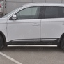 Пороги труба d63 вариант 1 RUSSTAL Mitsubishi Outlander (2018-2023)