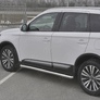 Пороги труба d63 вариант 3 RUSSTAL Mitsubishi Outlander (2018-2023)