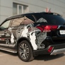 Защита заднего бампера d75х42 дуга RUSSTAL Mitsubishi Outlander (2015-2017)