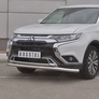 Защита переднего бампера d63 секции RUSSTAL Mitsubishi Outlander (2018-2023)