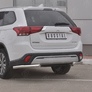Защита заднего бампера уголки d63 секции RUSSTAL Mitsubishi Outlander (2018-2023)