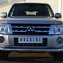 Защита переднего бампера d76 секции RUSSTAL Mitsubishi Pajero (2012-2014)