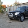 Кенгурятник d76 низкий с защитой картера Mitsubishi Pajero (2006-2024)