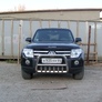 Кенгурятник d57 низкий c защитой картера Mitsubishi Pajero (2006-2024)