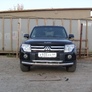 Защита переднего бампера d76+d57 двойная Mitsubishi Pajero (2006-2024)