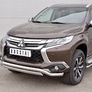 Защита переднего бампера d63 волна-75х42 дуга RUSSTAL Mitsubishi Pajero Sport (2016-2021)