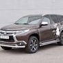 Защита переднего бампера d76 секция RUSSTAL Mitsubishi Pajero Sport (2016-2021)