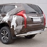 Защита заднего бампера d63 секции RUSSTAL Mitsubishi Pajero Sport (2016-2021)