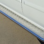 Пороги труба d63 с листом (лист алюминий, профиль нержавеющий) вариант 1 RUSSTAL Mitsubishi Pajero Sport (2013-2015)
