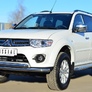 Защита переднего бампера d63 секции d63 дуга RUSSTAL Mitsubishi Pajero Sport (2013-2015)