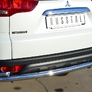 Защита заднего бампера d63 на d42 уголки RUSSTAL Mitsubishi Pajero Sport (2013-2015)
