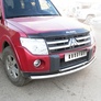 Защита переднего бампера d76х42 RUSSTAL Mitsubishi Pajero (2006-2011)