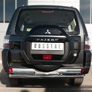 Защита заднего бампера d63 дуга d42х2 дуга RUSSTAL Mitsubishi Pajero (2014-2024)