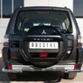 Защита заднего бампера уголки d63 секции RUSSTAL Mitsubishi Pajero (2014-2024)