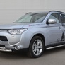 Пороги труба d63 вариант 2 RUSSTAL Mitsubishi Outlander (2012-2014)