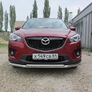 Защита переднего бампера d57+d42 двойная Mazda CX-5 (2011-2017)