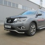 Защита переднего бампера d57 волна Nissan Pathfinder (2014-2017)