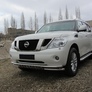 Защита переднего бампера d76 с профильной защитой картера Nissan Patrol (2012-2020)